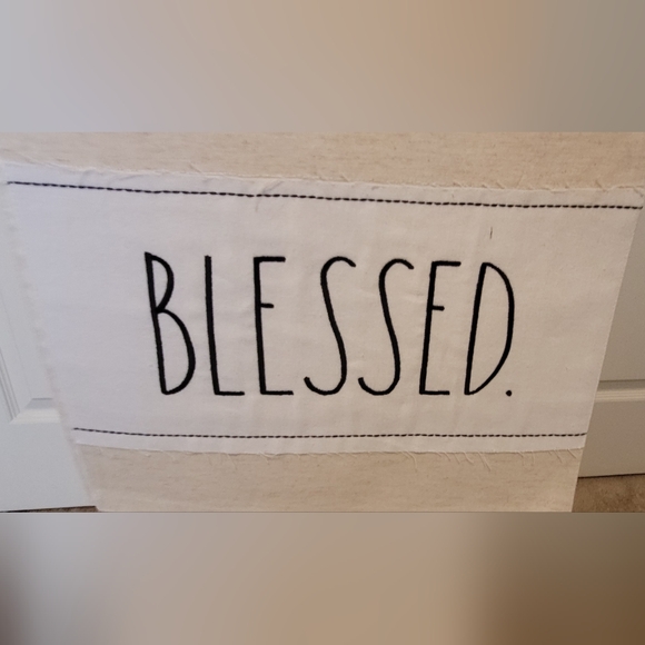 Rae Dunn BLESSED Patch Table Runner NEW - Picture 6 of 6